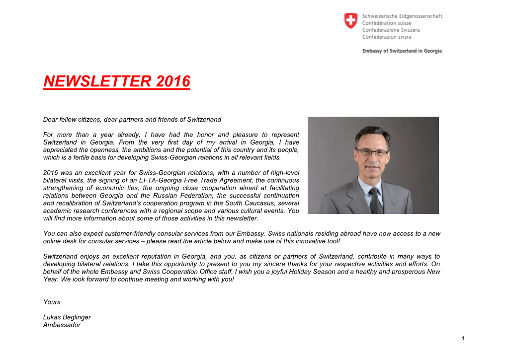 Newsletter 2016