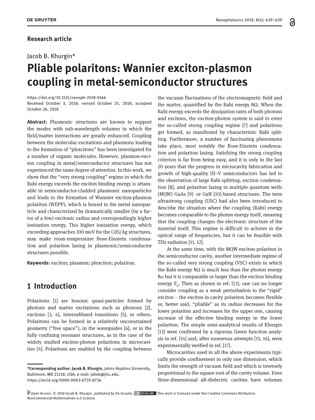 Wannier Exciton-Plasmon Coupling in Metal-Semiconductor Structures