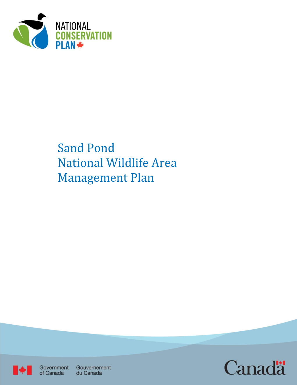 Sand Pond National Wildlife Area Management Plan