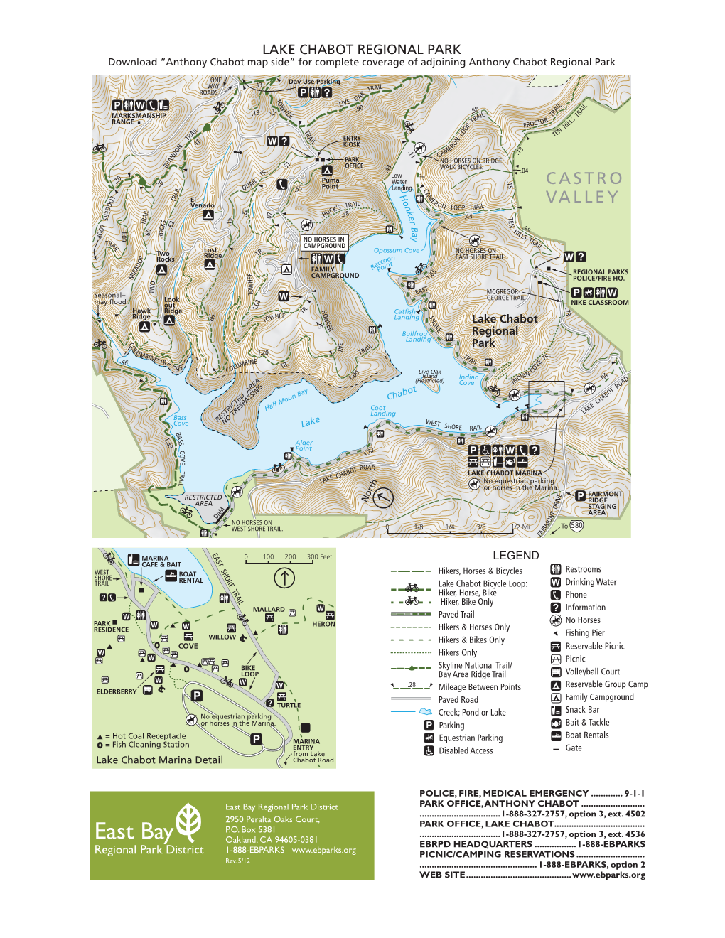 Map Side” for Complete Coverage of Adjoining Anthony Chabot Regional Park