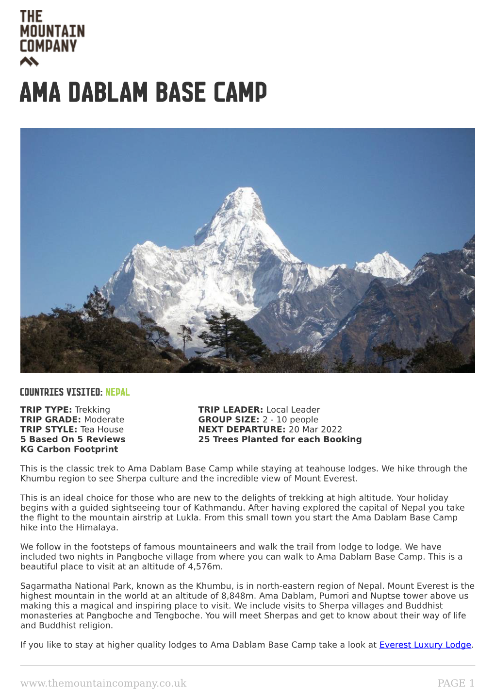 Ama Dablam Base Camp