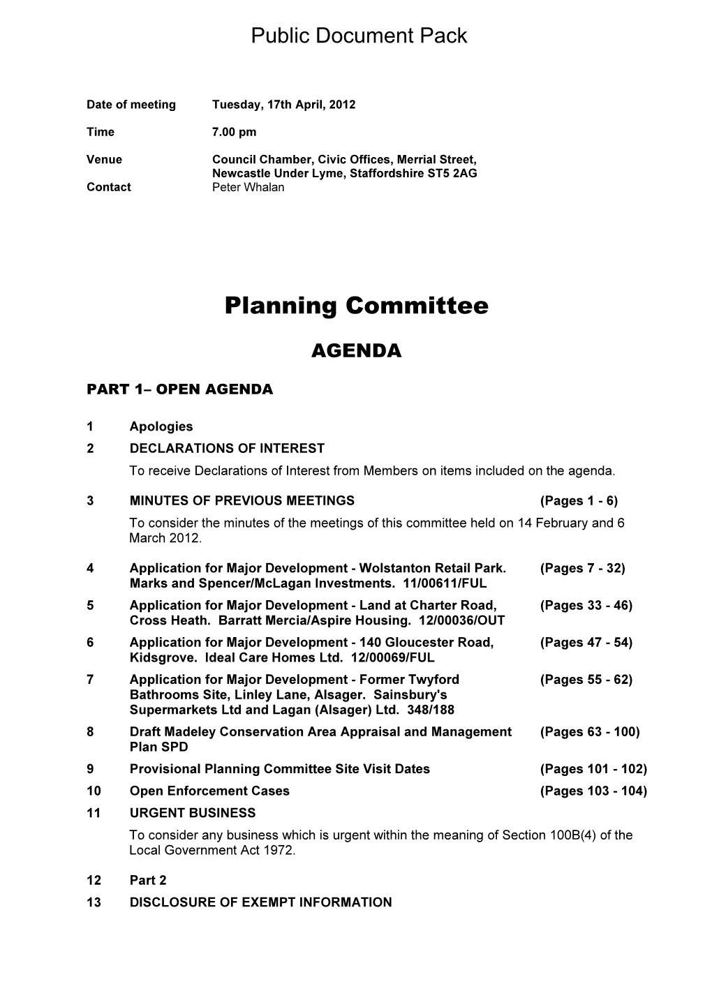 Planning Committee