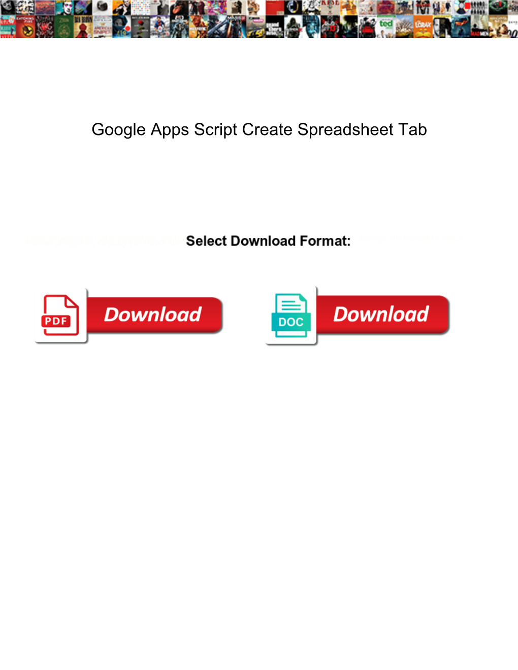 Google Apps Script Create Spreadsheet Tab