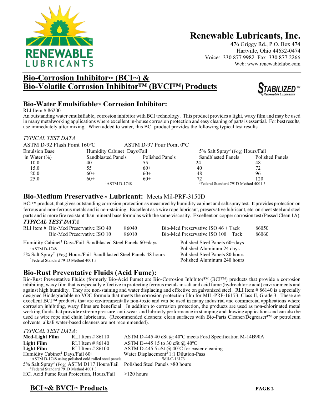 Bio-Corrosion Inhibitor (BCI)