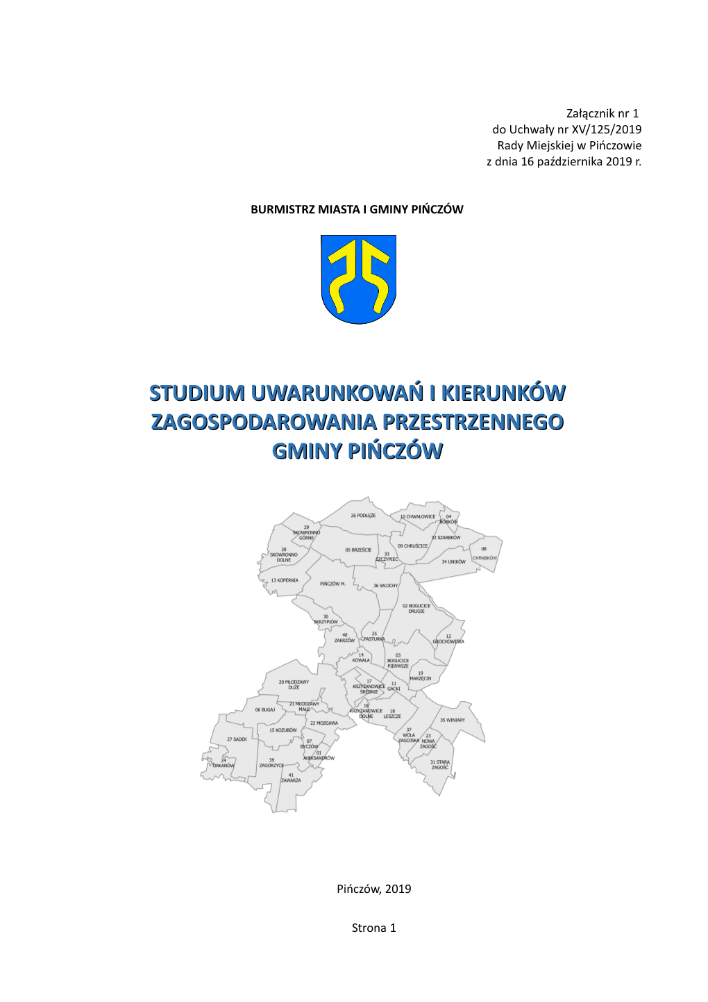 Studium Uwarunkowań I Kierunków Zagospodarowania Przestrzennego Gminy Pińczów