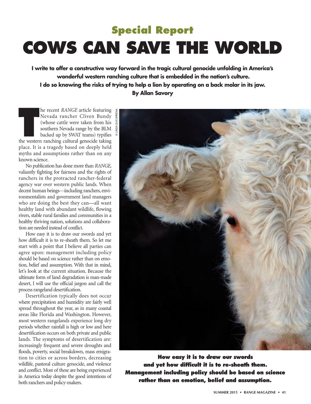 RANGE Magazine, Summer 2015-Special Report-Cows Can