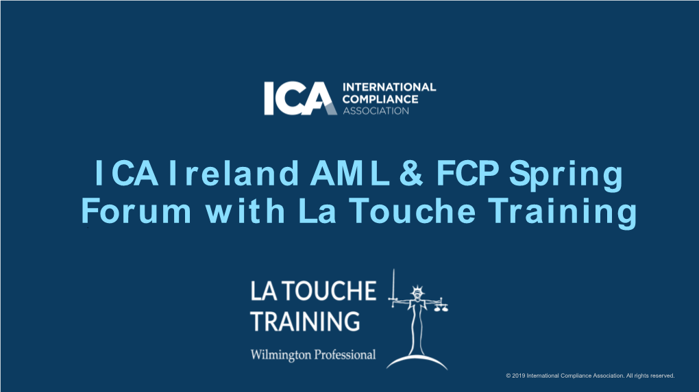 ICA Ireland AML & FCP Autumn Forum