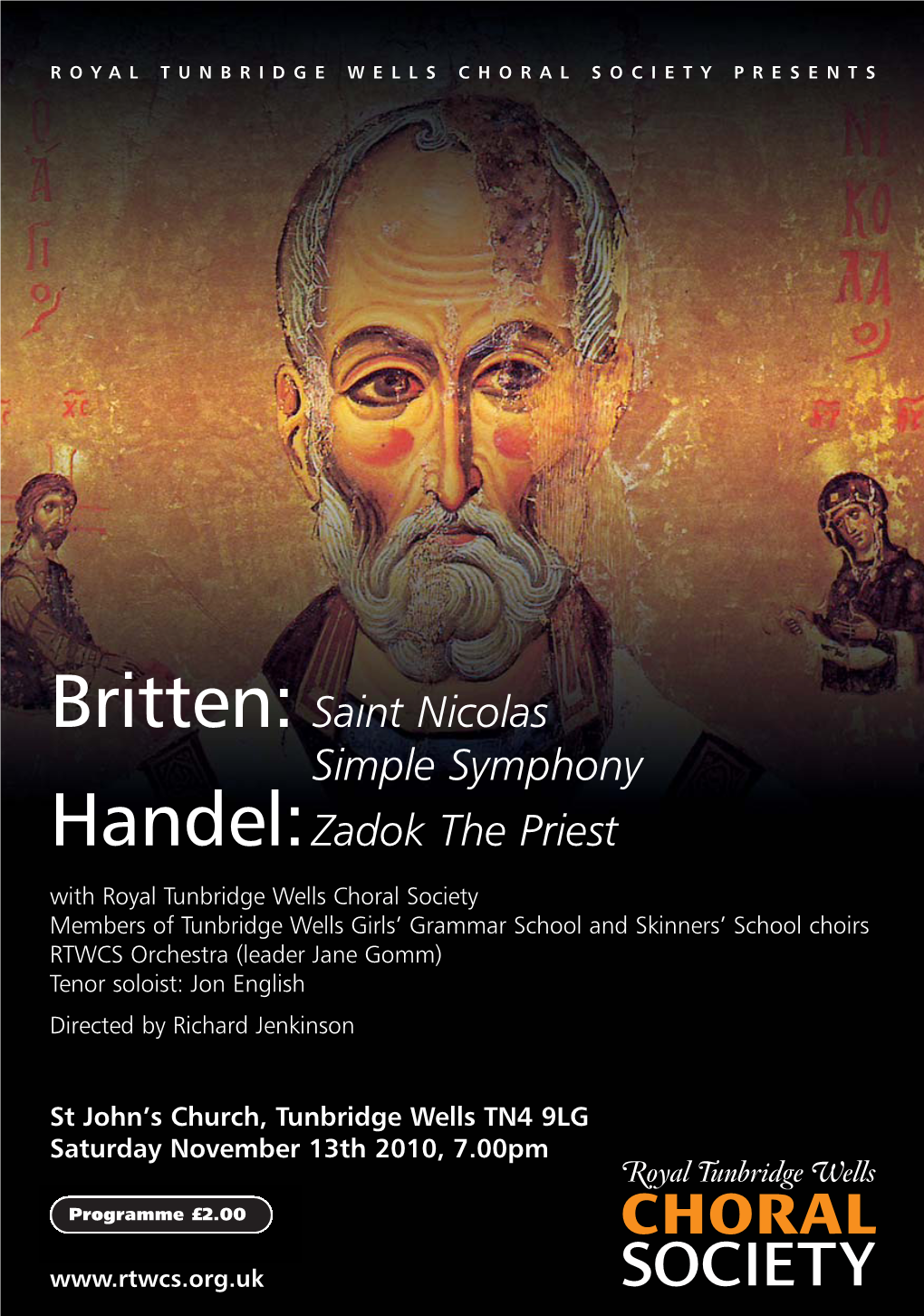Britten: Saint Nicolas Simple Symphony Handel:Zadok the Priest