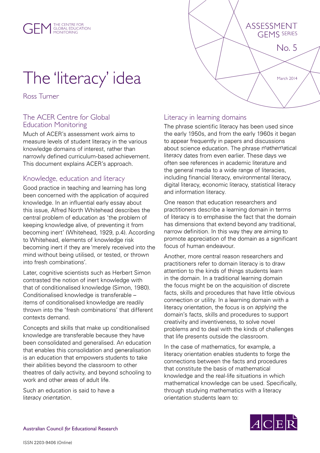 The 'Literacy' Idea