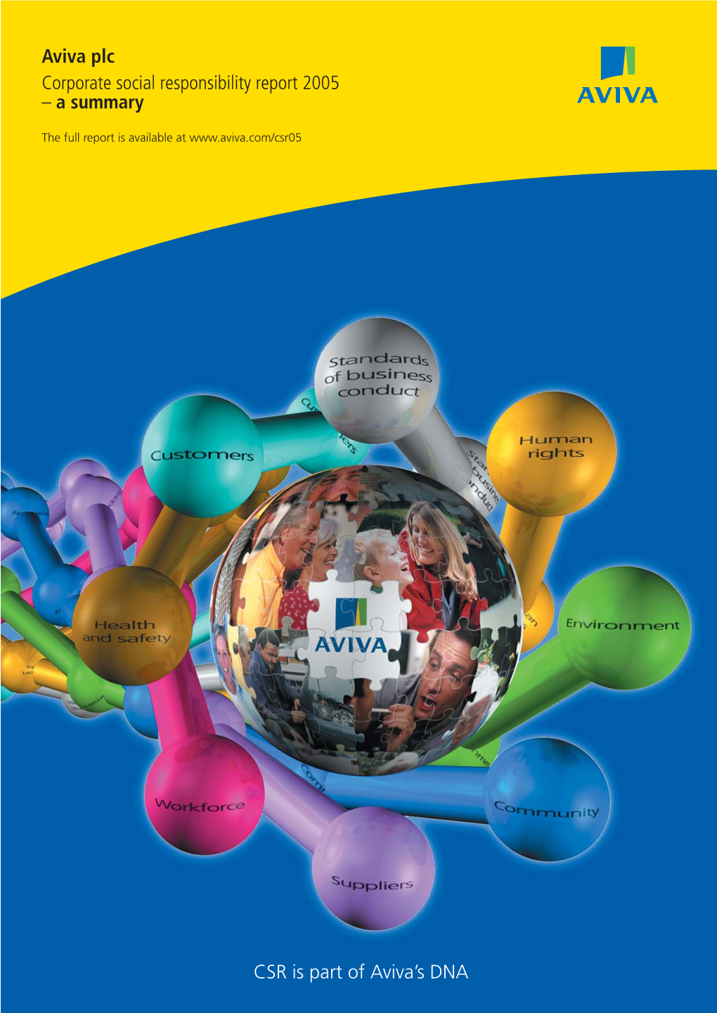 Aviva Plc Corporate Social Responsibility Report 2005 – a Summary