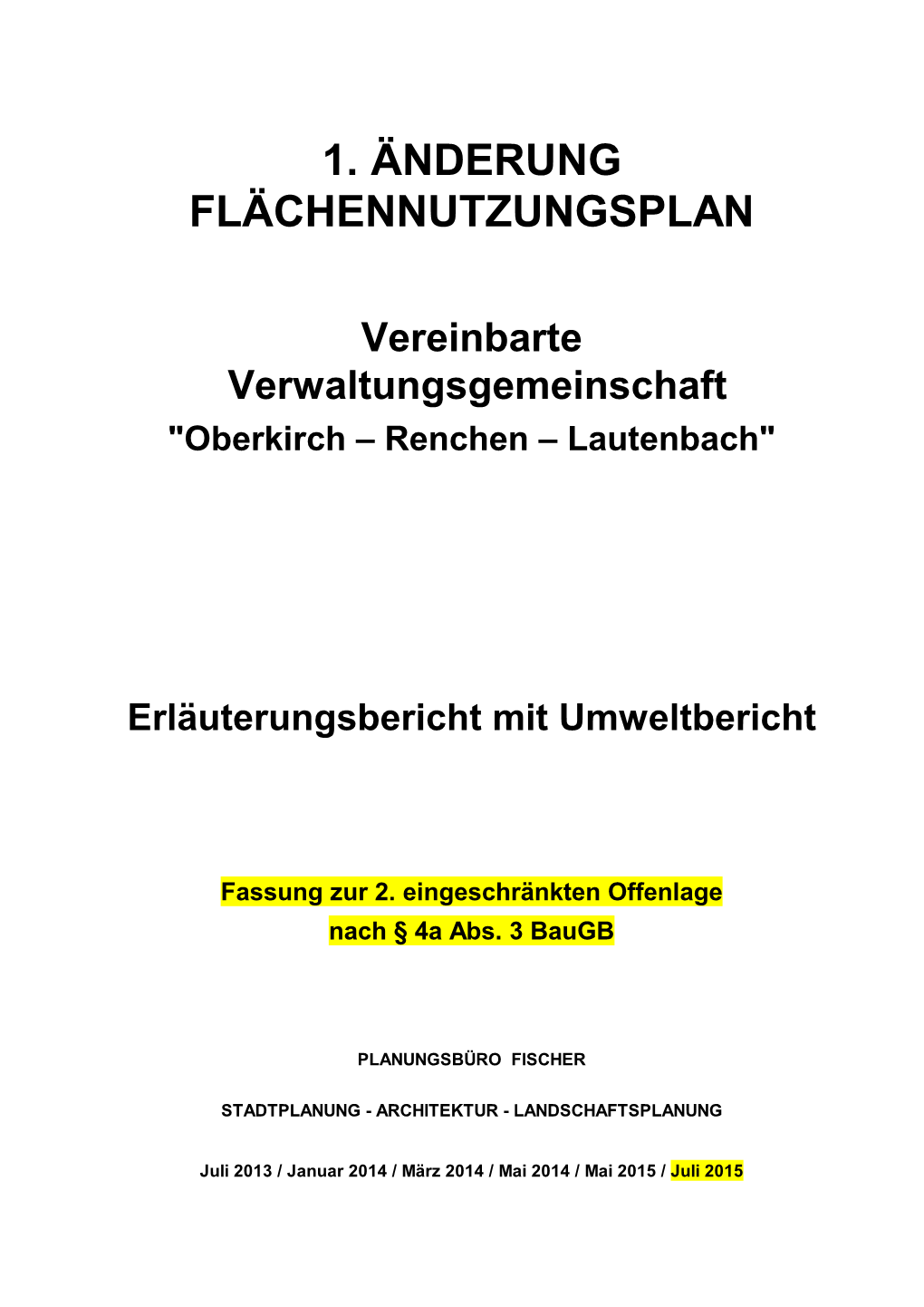 1. Änderung Flächennutzungsplan