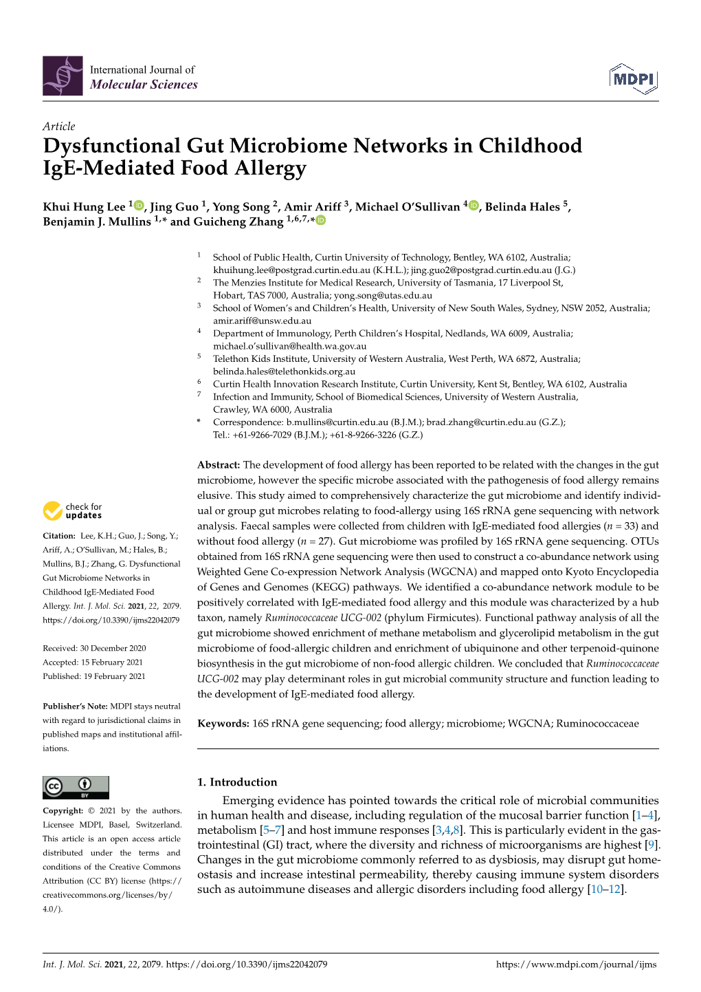 Dysfunctional Gut Microbiome Networks in Childhood Ige-Mediated Food Allergy