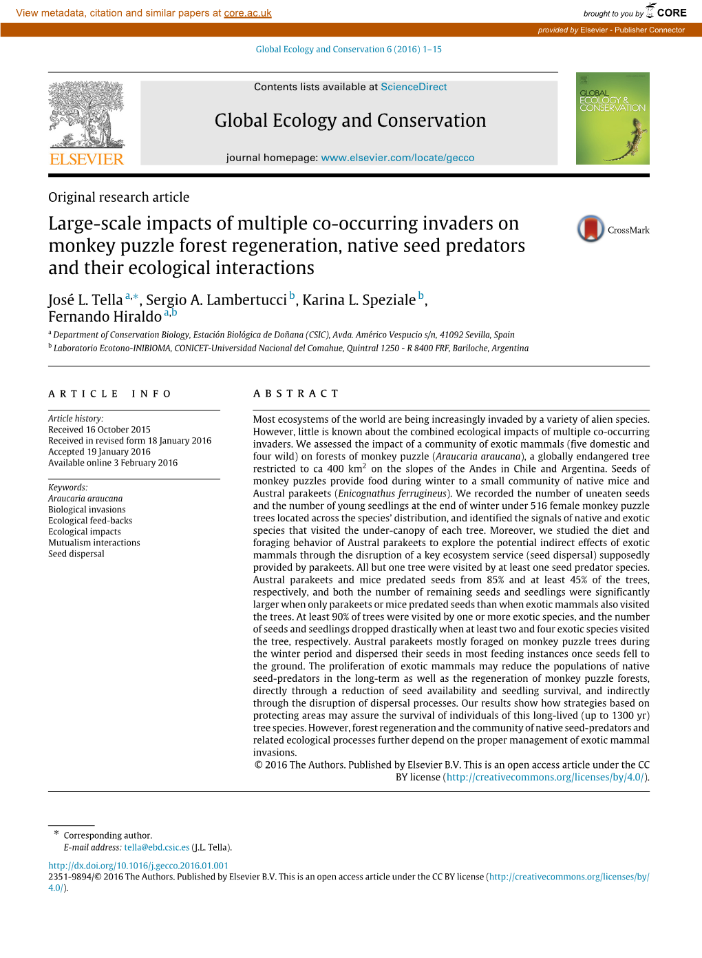 Large-Scale Impacts of Multiple Co-Occurring Invaders on Monkey Puzzle Forest Regeneration, Native Seed Predators and Their Ecological Interactions