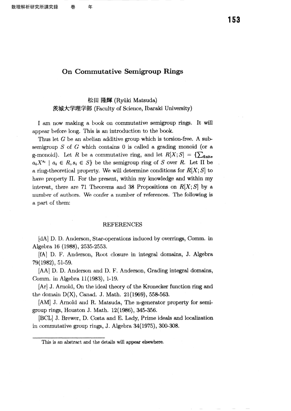 On Commutative Semigroup Rings