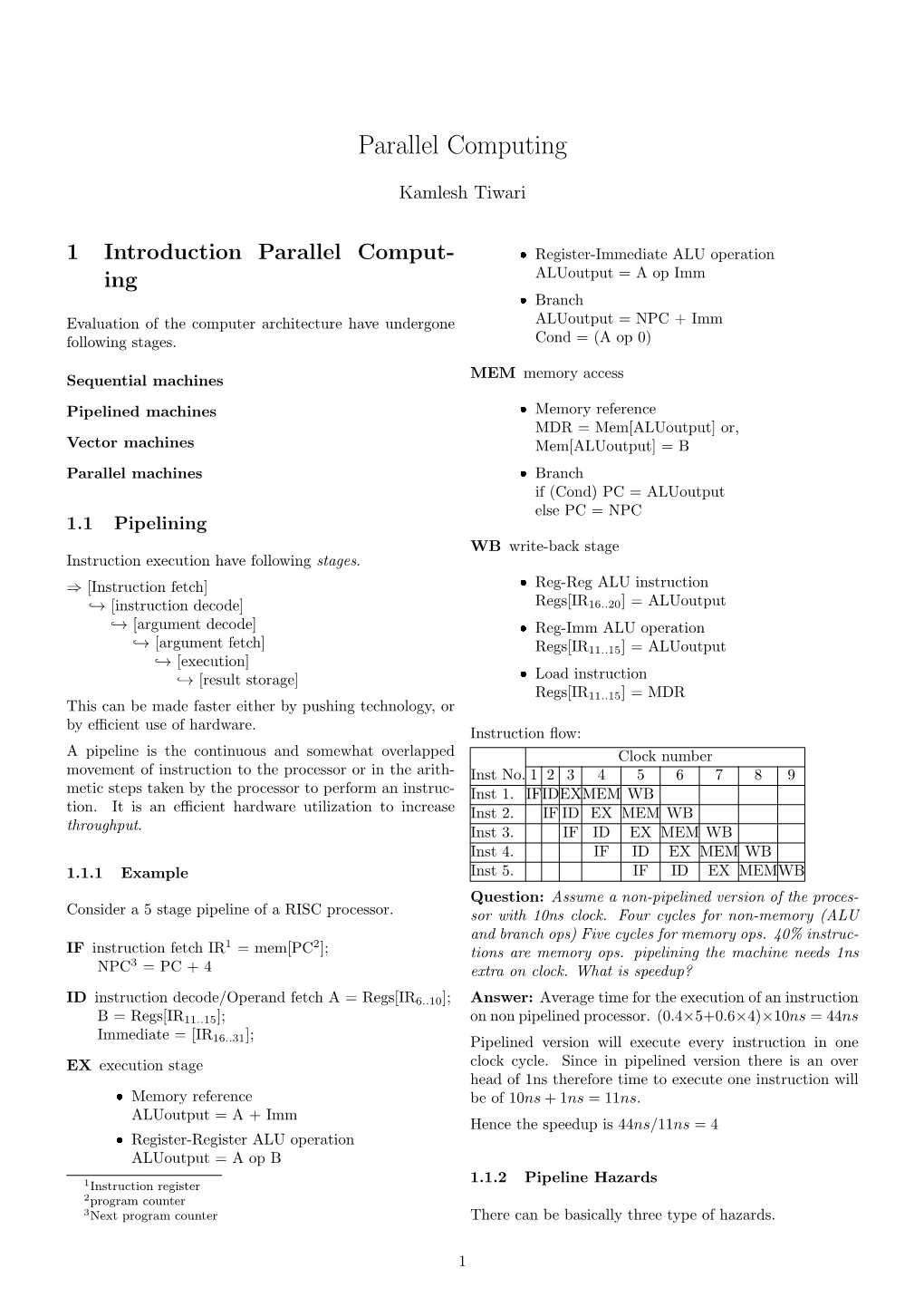 Parallel Computing