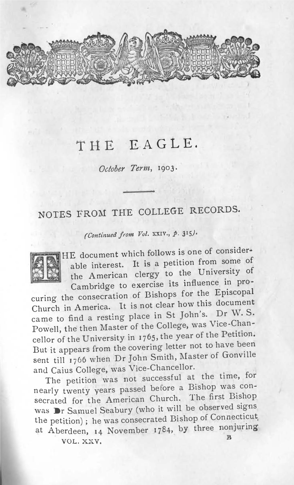 The Eagle 1903 (Michaelmas)