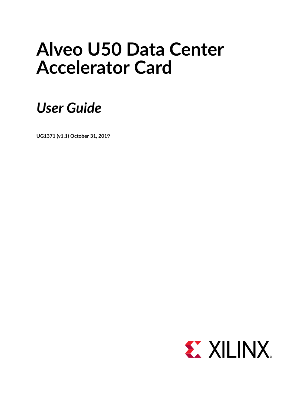 Alveo U50 Data Center Accelerator Card User Guide