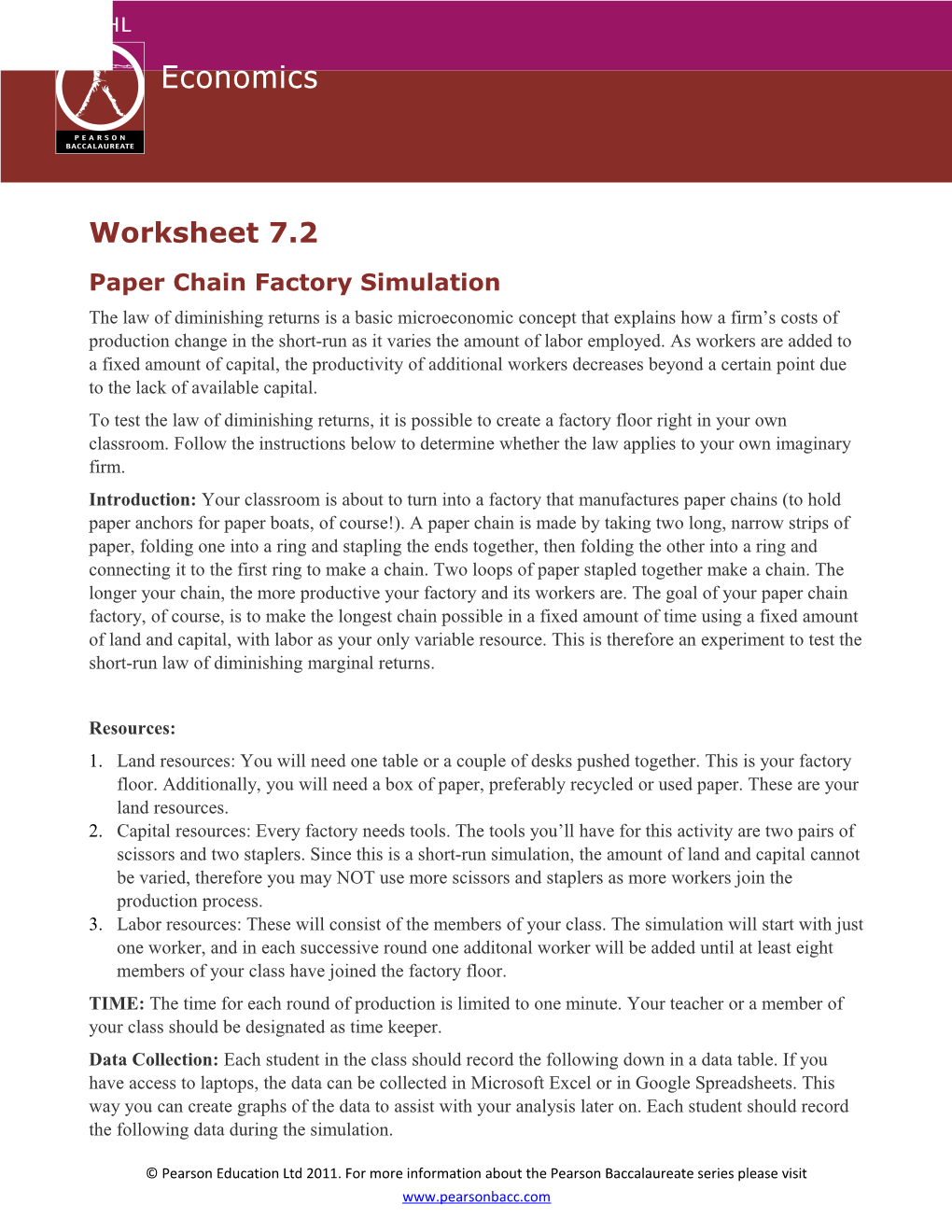 Paper Chain Factory Simulation