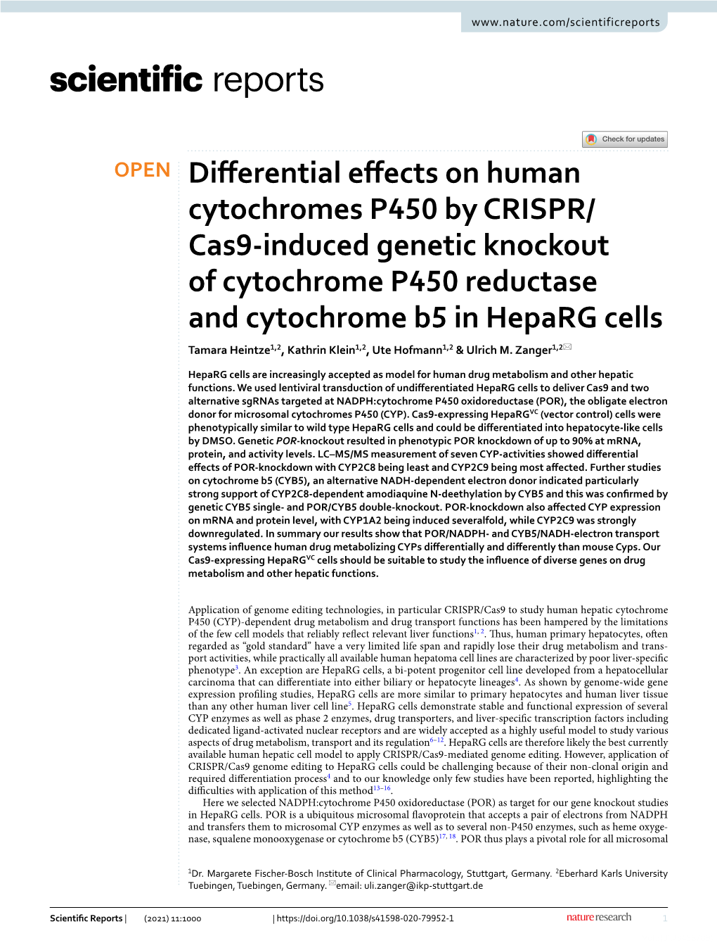 Differential Effects on Human Cytochromes P450 By