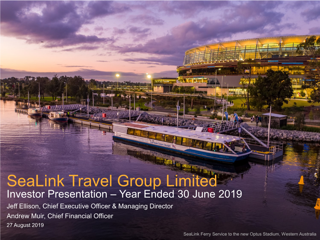 Sealink Travel Group Full Year Results FY19 Presentation