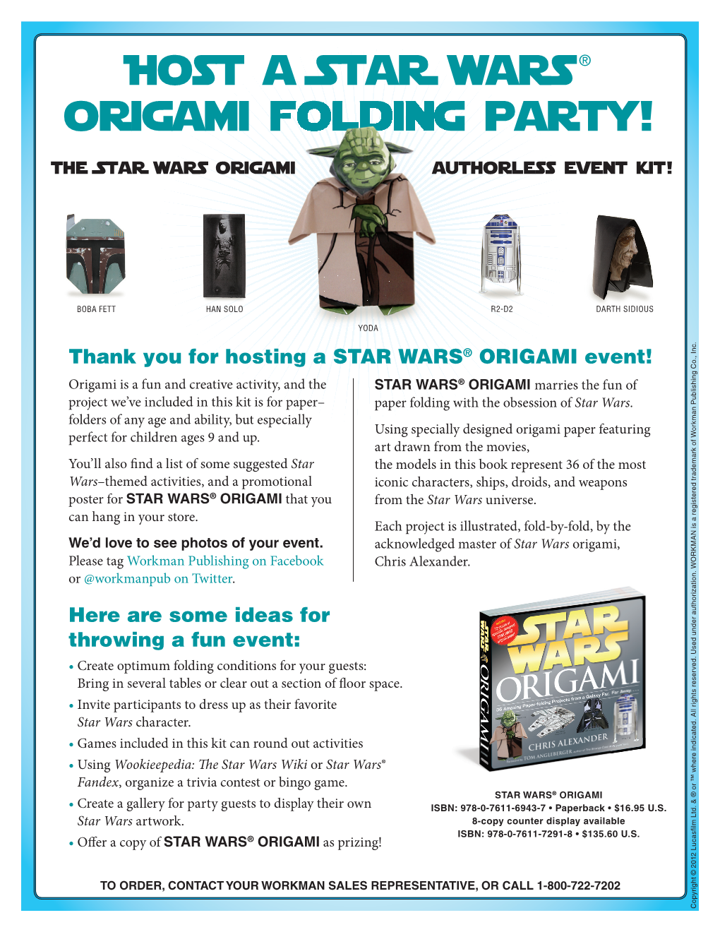 Host a Star Wars® Origami Folding Party!