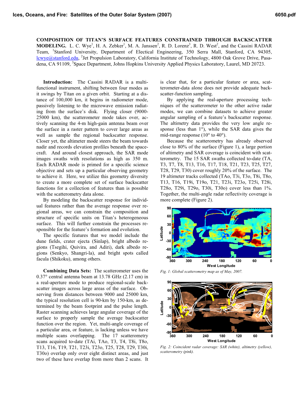 Composition of Titan's Surface Features