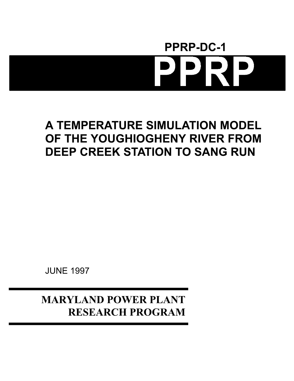 Pprp-Dc-1 a Temperature Simulation Model of The