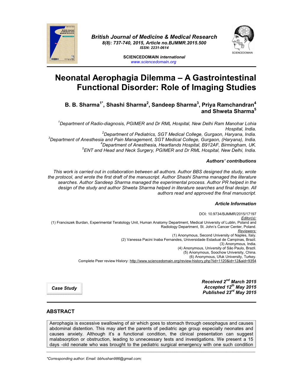 Neonatal Aerophagia Dilemma – a Gastrointestinal Functional Disorder: Role of Imaging Studies