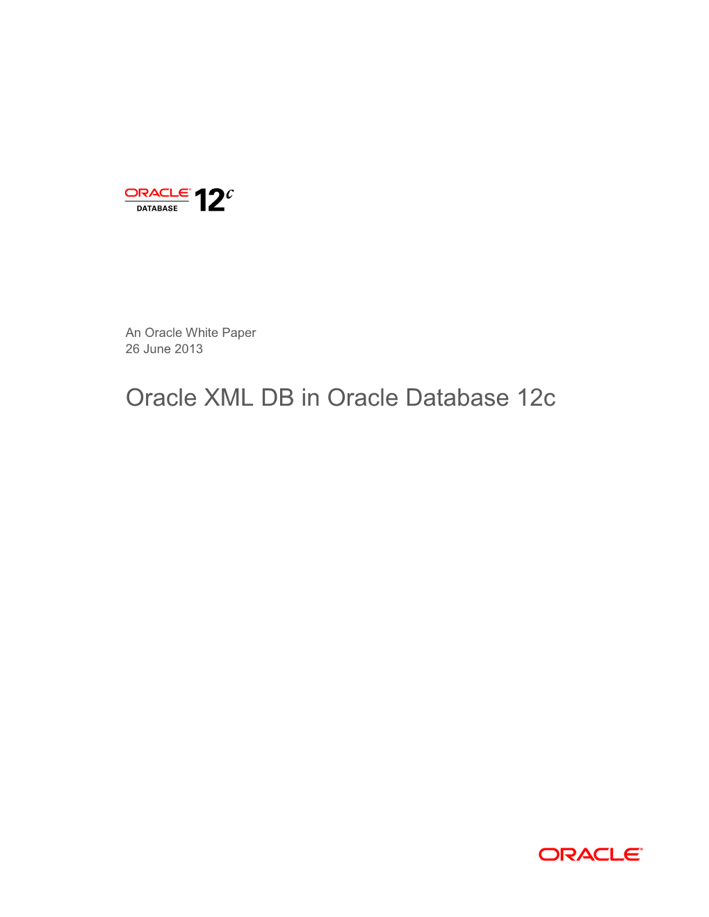 Oracle White Paper 26 June 2013