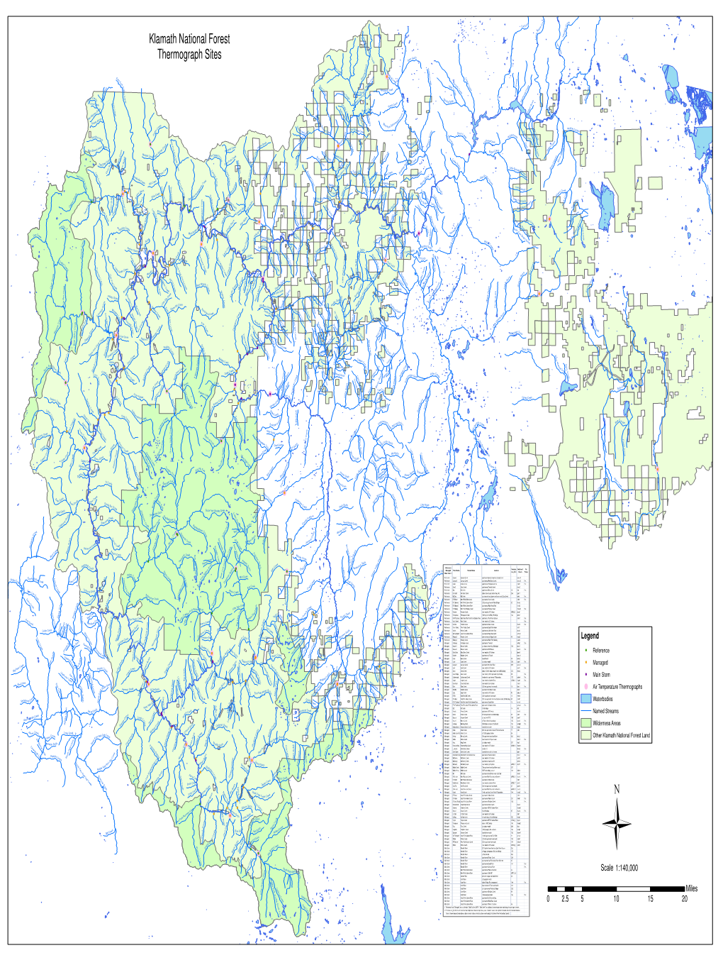 Klamath National Forest Thermograph Sites