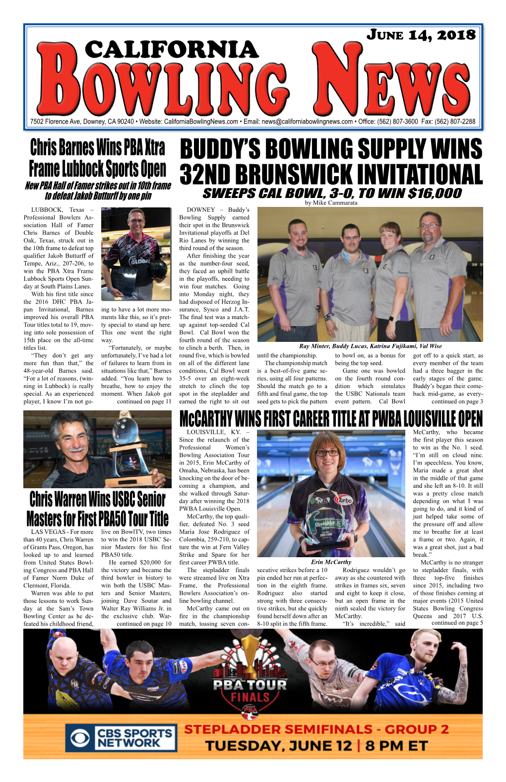 Buddy's Bowling Supply Wins 32Nd Brunswick Invitational