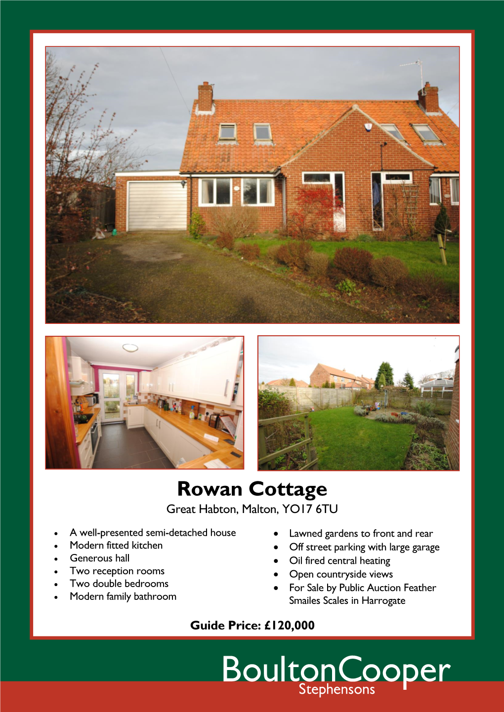 Rowan Cottage Great Habton, Malton, YO17 6TU
