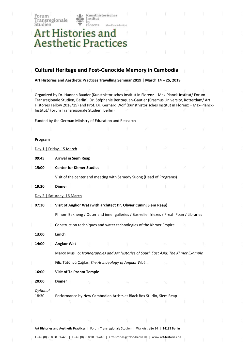 Cultural Heritage and Post-Genocide Memory in Cambodia