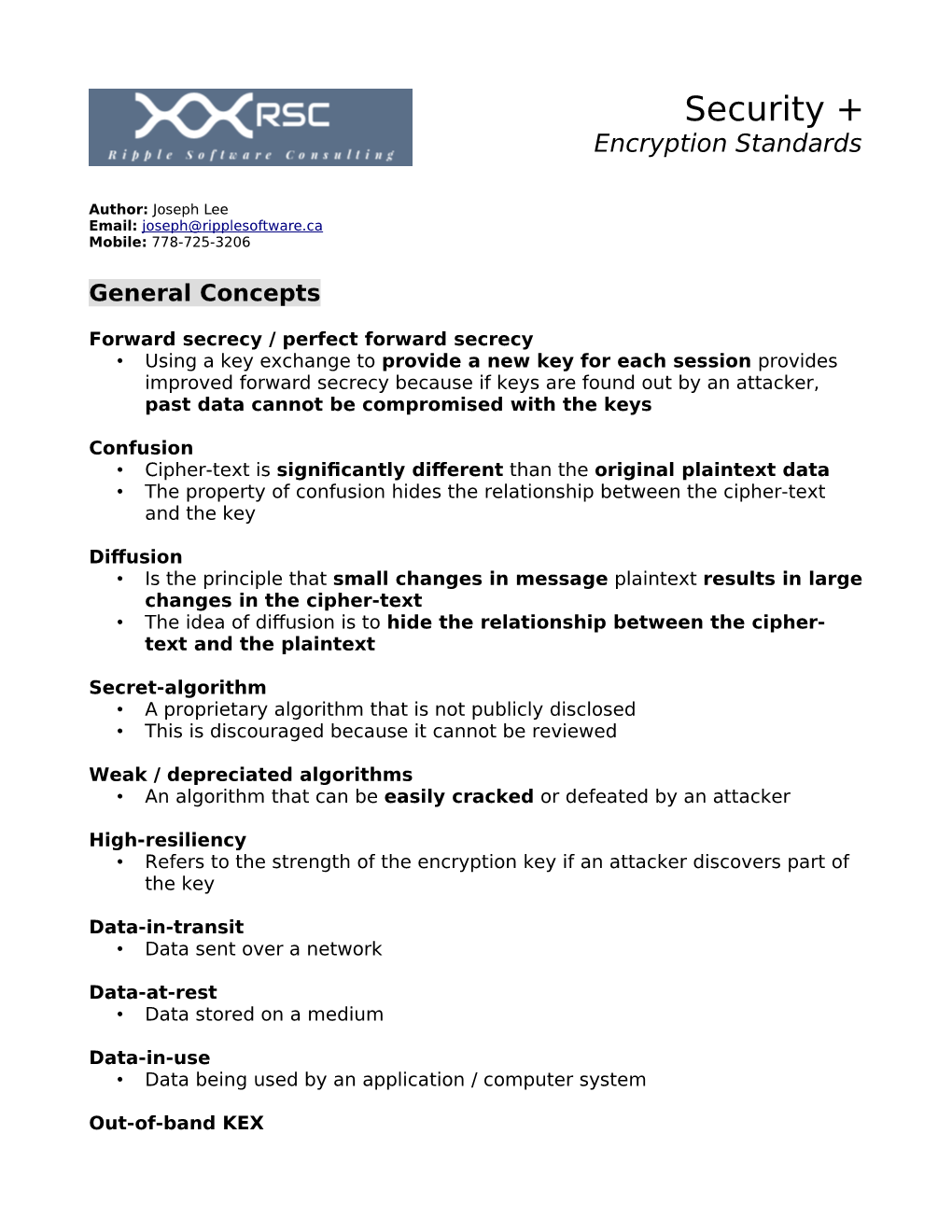 Encryption Standards