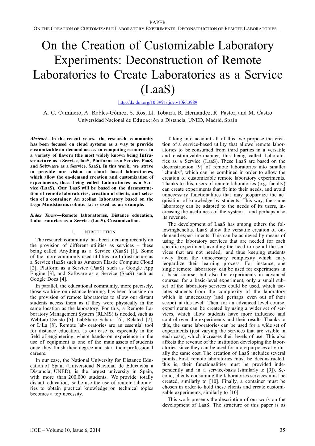 On the Creation of Customizable Laboratory