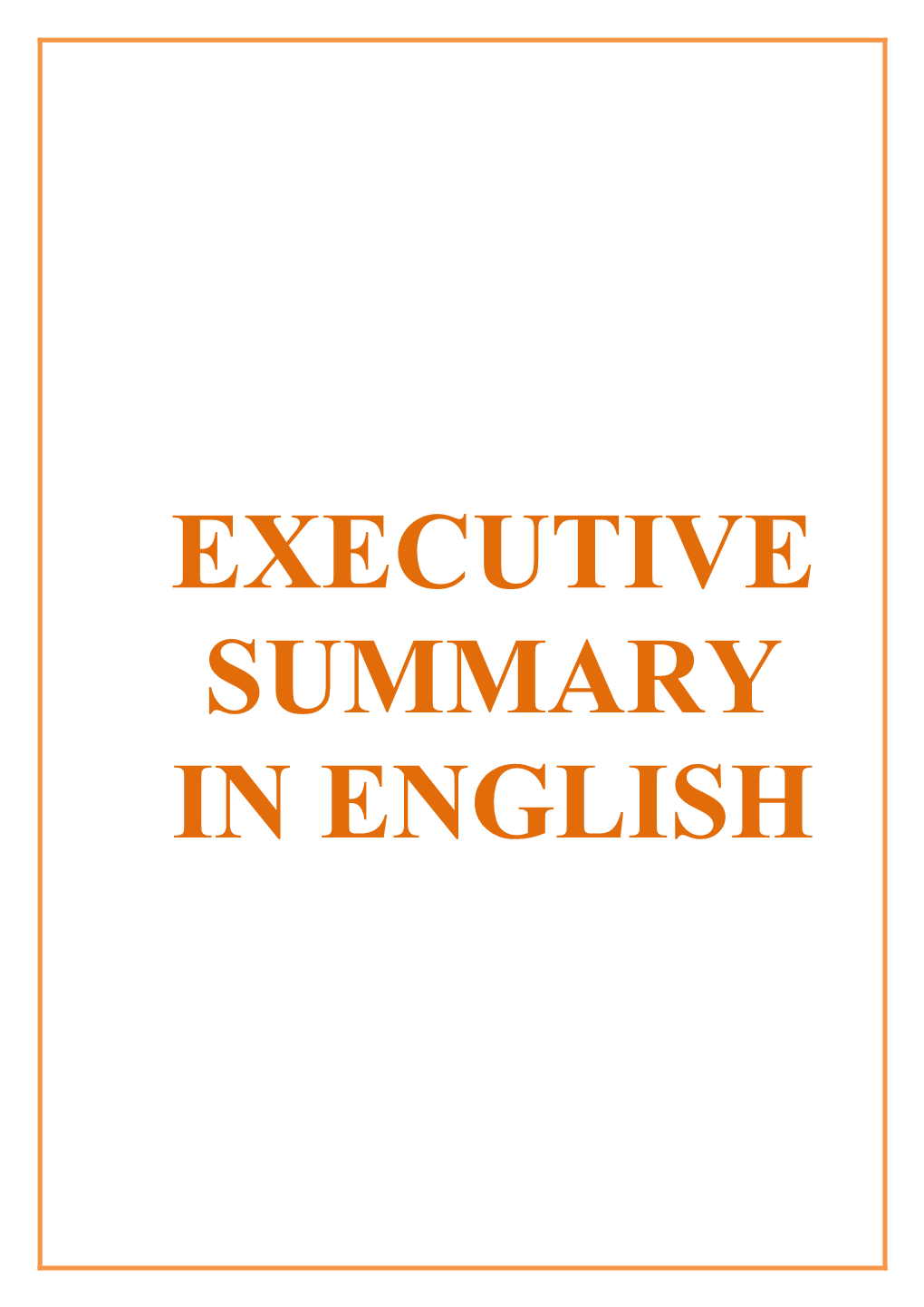 Executive Summary in English