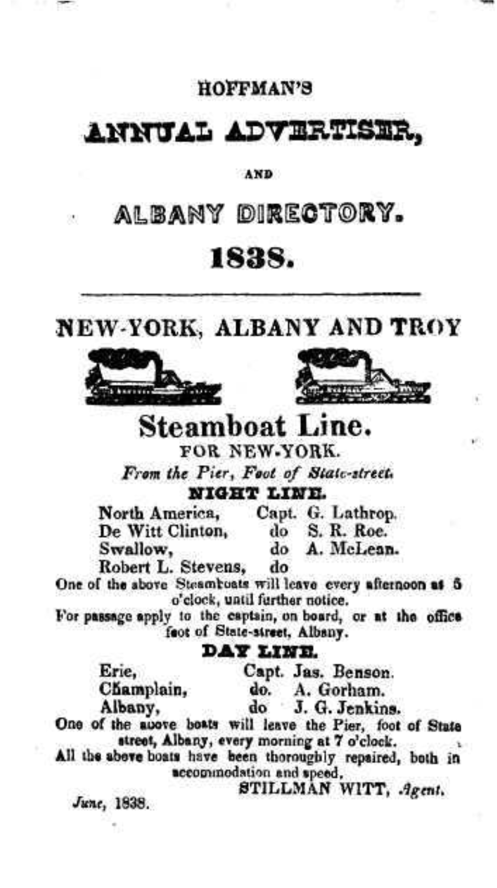 Steamboat Line. for NEW-YORK