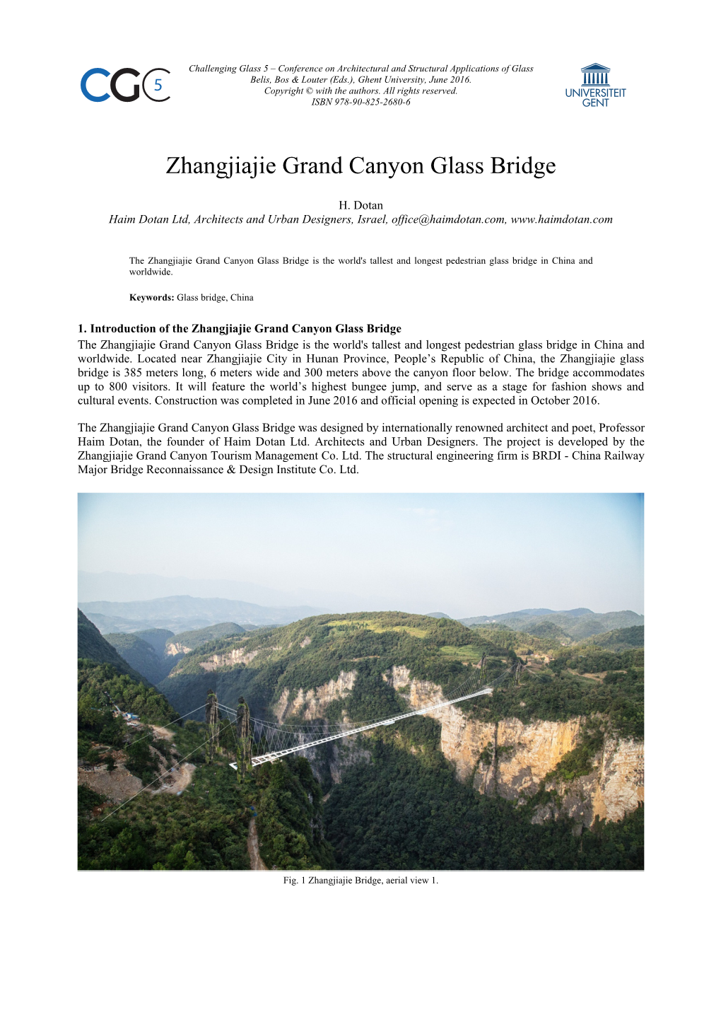 Zhangjiajie Grand Canyon Glass Bridge