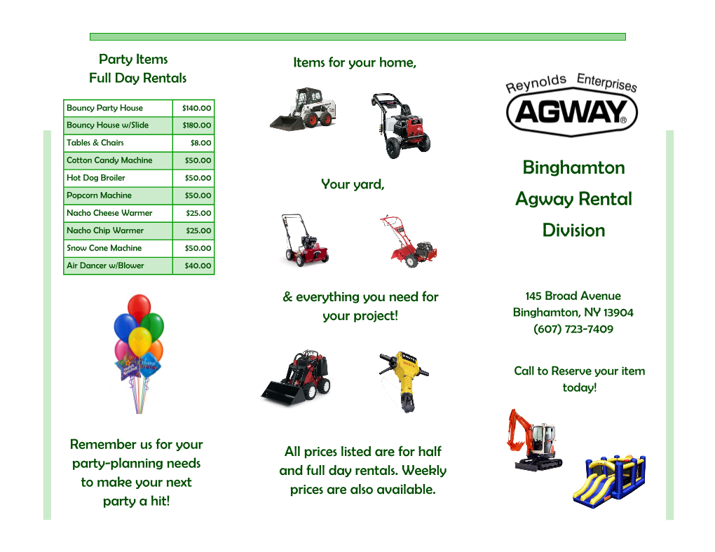 Binghamton Agway Rental Division