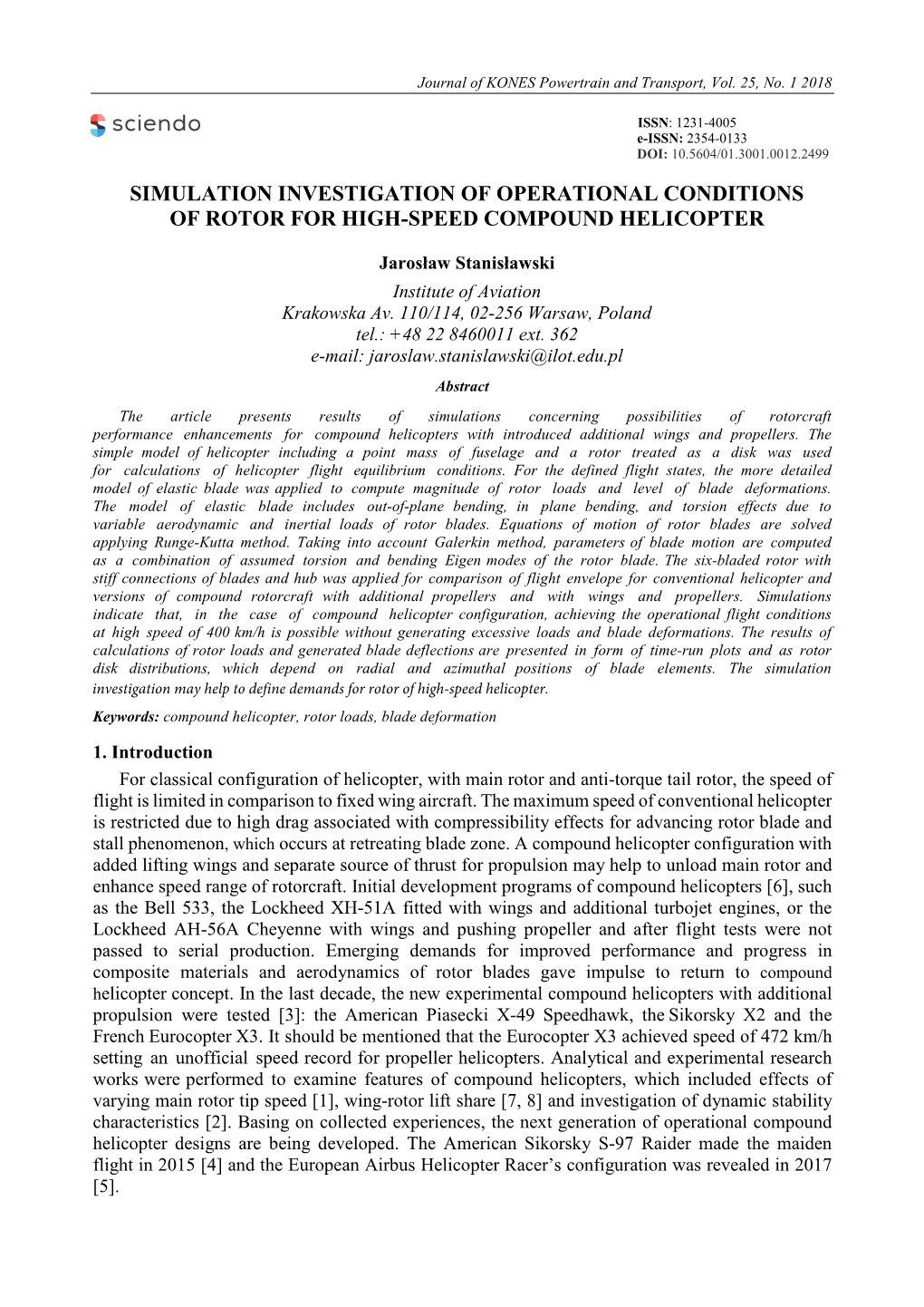 Journal of KONES 2018 No. 1 Vol. 25 ISSN 1231-4005