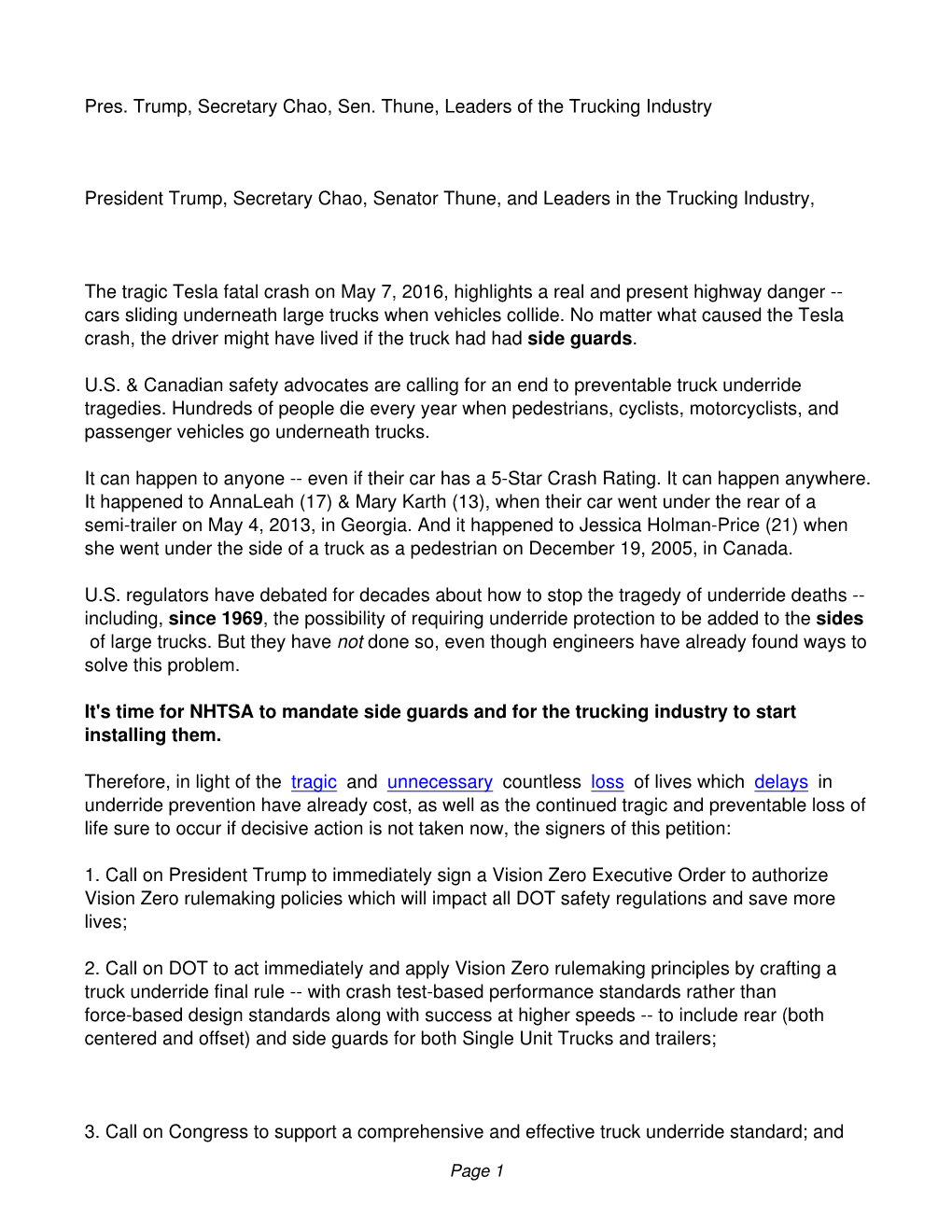 Pres. Trump, Secretary Chao, Sen. Thune, Leaders of the Trucking Industry President Trump, Secretary Chao, Senator Thune, and Le