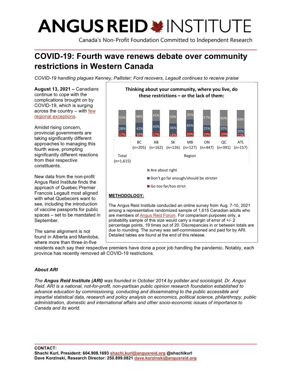 COVID-19: Fourth Wave Renews Debate Over Community Restrictions in Western Canada