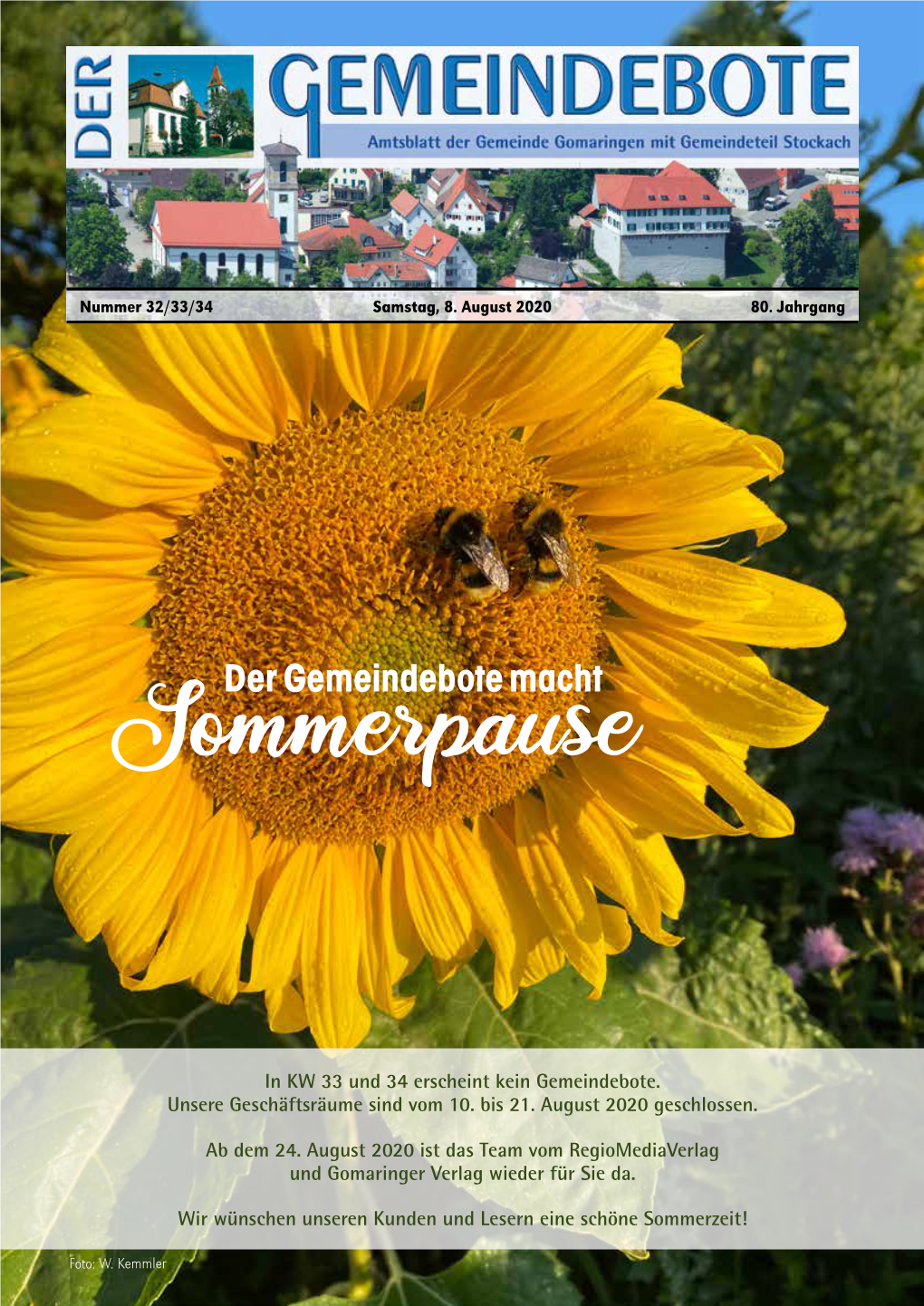 Der Gemeindebote Macht Sommerpause