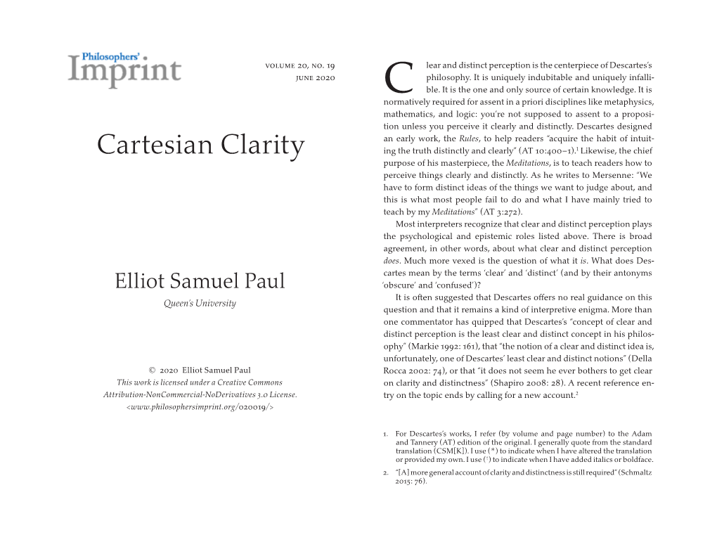 Cartesian Clarity