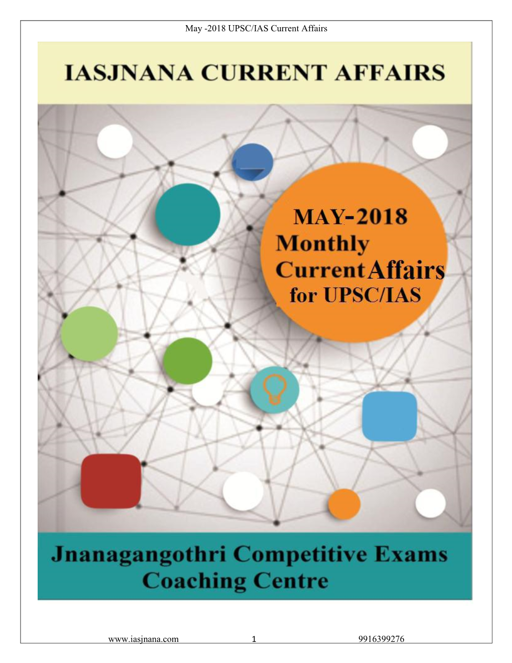 May -2018 UPSC/IAS Current Affairs 1 9916399276