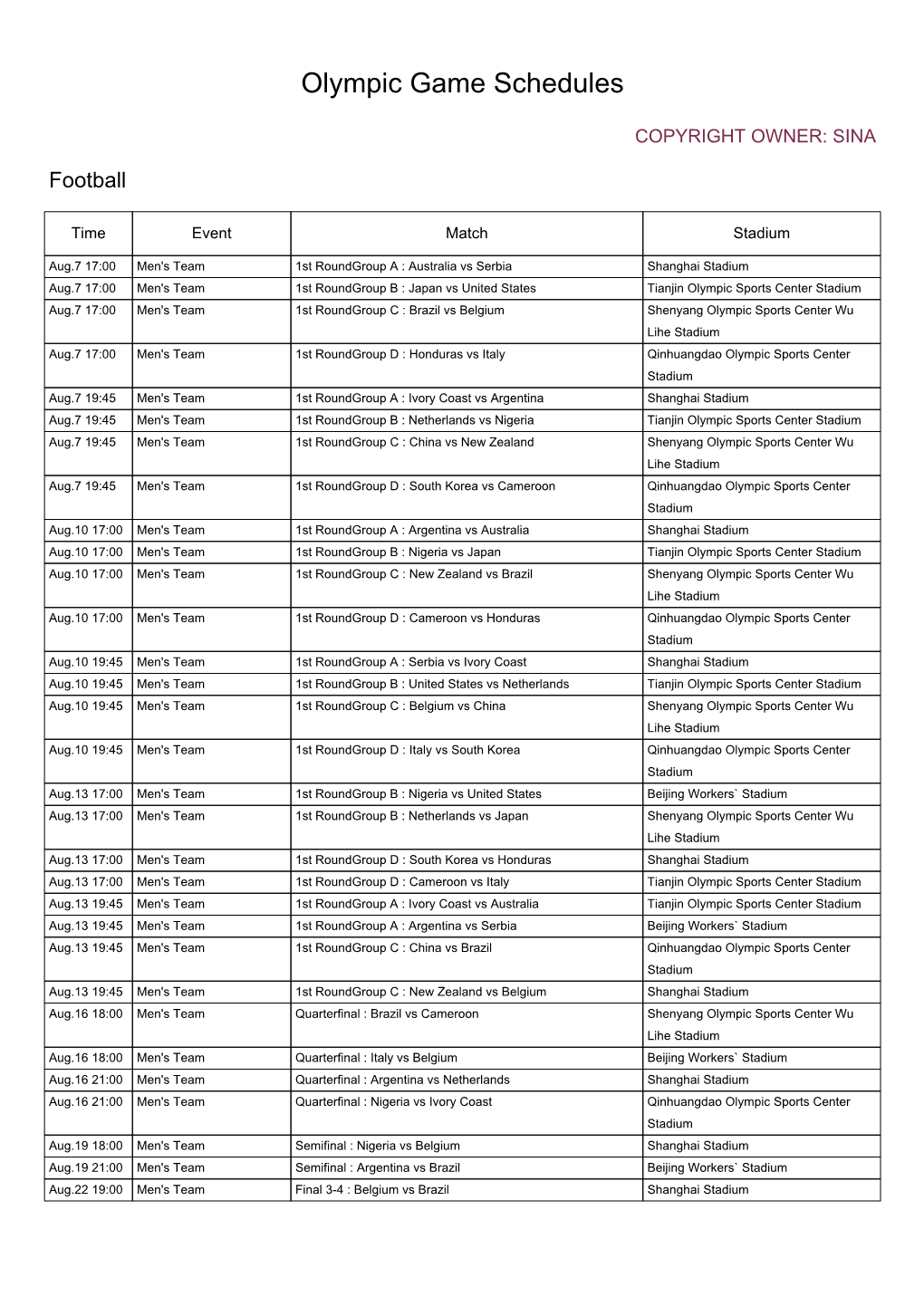 Download Schedule(PDF)