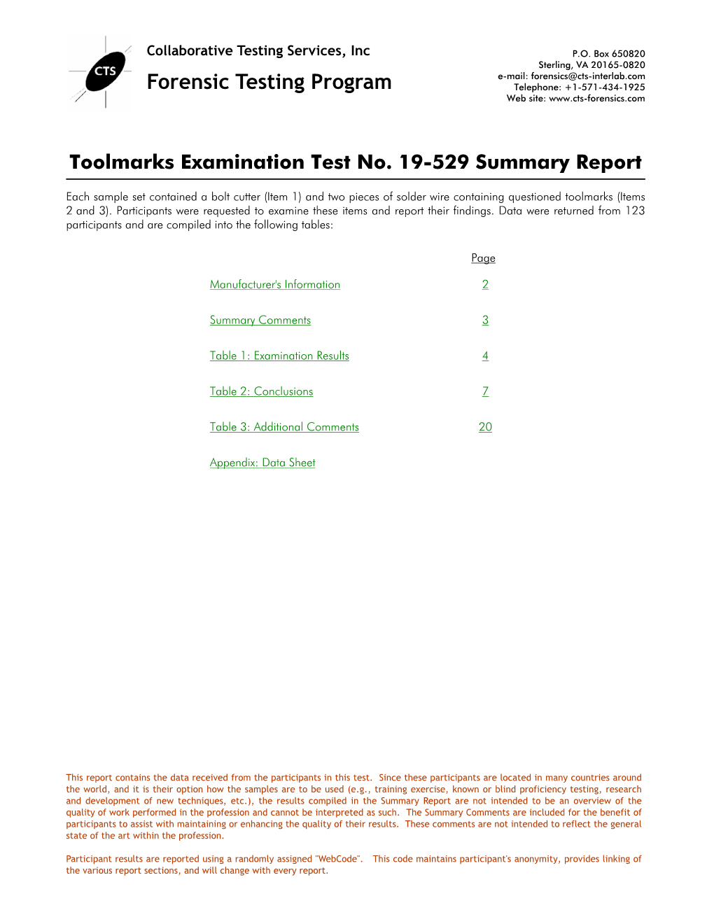 19-529 Toolmarks Examination