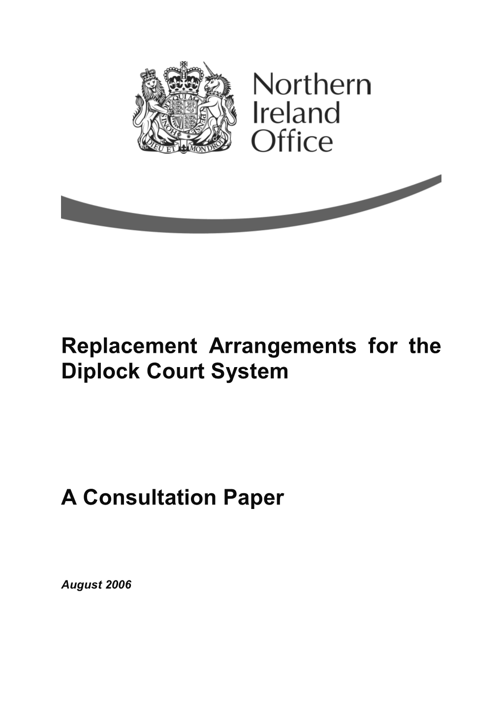 Replacement Arrangements for the Diplock Court System A