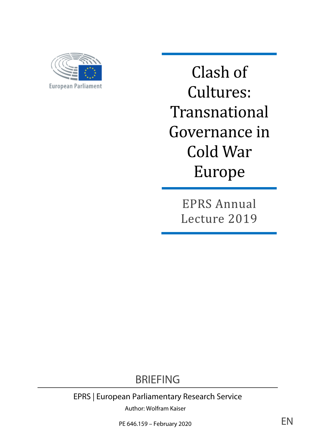 Transnational Governance in Cold War Europe
