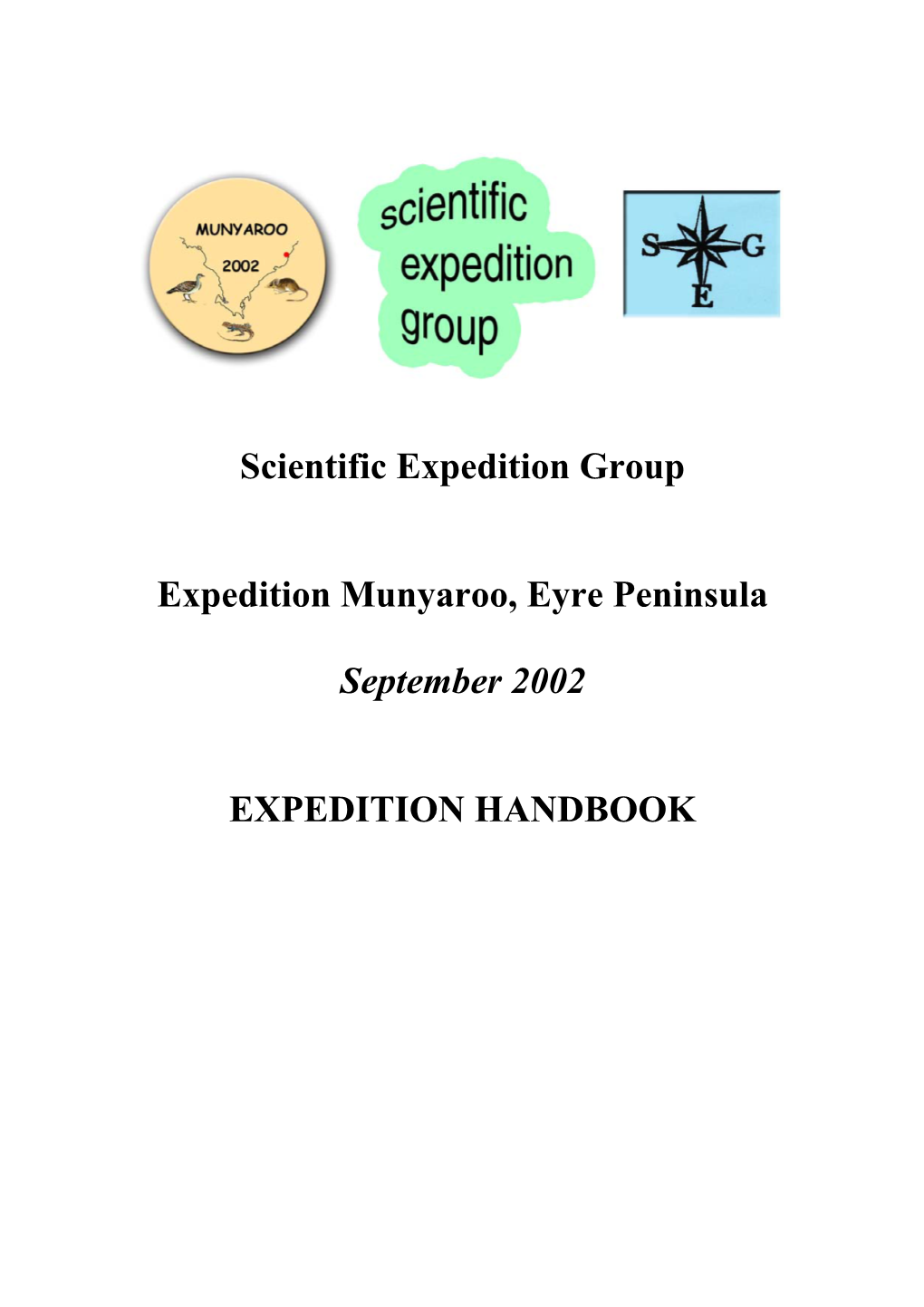 Munyeroo Expedition Manual